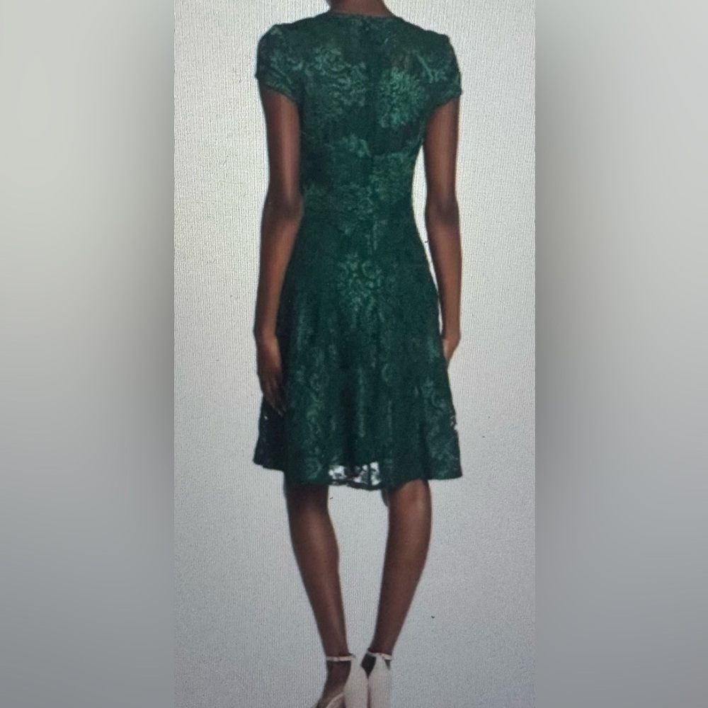 MARINA Green Lace Dress